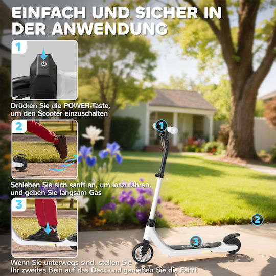 Electric  with 8km/h Max Speed and 6km Range in Black Color