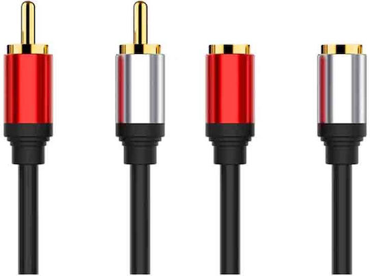 Andowl Qhd621 Cablu 2x RCA de sex masculin - 2x RCA de sex feminin 2m