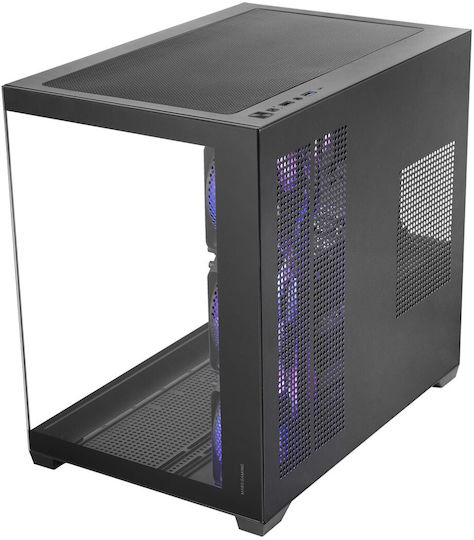 Tacens MCV5 Gaming Midi-Turm Computergehäuse mit Seitenfenster Schwarz