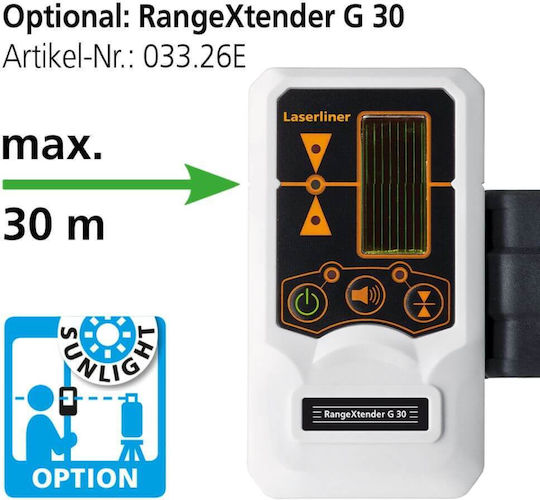 Laserliner SmartCross-Laser GX Γραμμικό Αλφάδι Laser Πράσινης Δέσμης 1.5V με Εύρος Εργασίας 1.5m