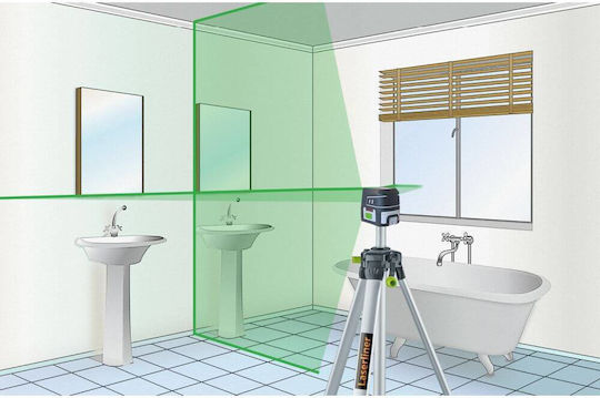 Laserliner SmartCross-Laser GX Γραμμικό Αλφάδι Laser Πράσινης Δέσμης 1.5V με Εύρος Εργασίας 1.5m
