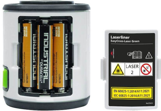 Laserliner EasyCross-Laser Work Set Γραμμικό Αλφάδι Laser Πράσινης Δέσμης 1.5V με Εύρος Εργασίας 40m