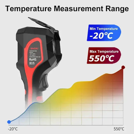 GVDA GVDA-GD256 Термокамера Ръчна с Дисплей 2.8" за Температури от 20°C до 550°C