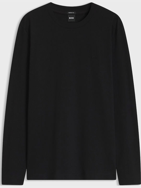 Regular-fit Long Sleeve Black Blouse