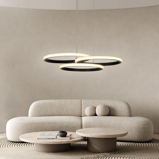 Vivalux Hanging Ceiling Light Black LED with Adjustable White Light 50x47x150cm