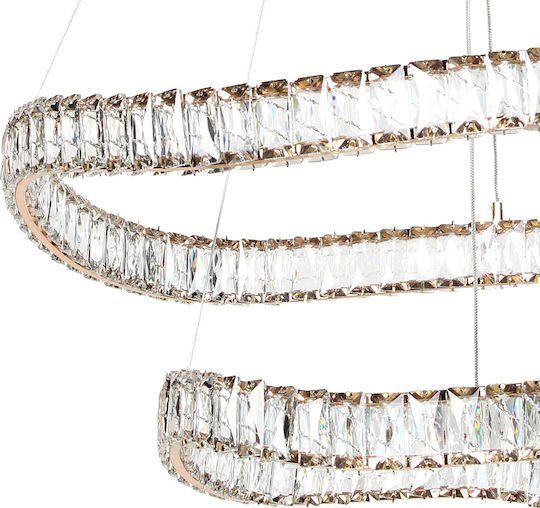 Keskor Ceiling Light Gold LED with Crystals