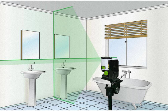 Laserliner EasyCross-Laser Γραμμικό Αλφάδι Laser Πράσινης Δέσμης 1.5V με Εύρος Εργασίας 40m