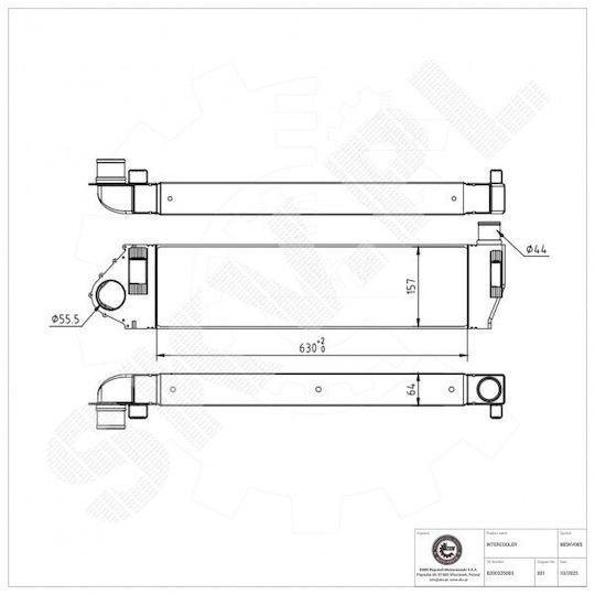 Auto-Kühlschrank Luft Überfüllung Renault Großartiger Szenischer Ii Megane Ii Scenic Ii 8200325003