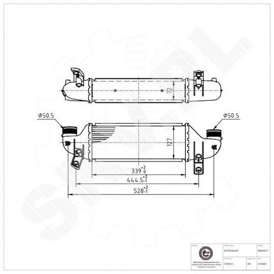 Ψυγείο Αέρα Υπερπλήρωσης Ford Fiesta Iv Focus I 1079310
