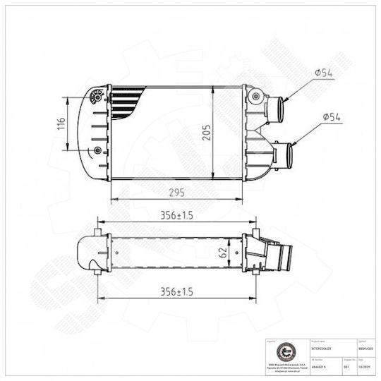 Intercooler Fiat Brava Bravo I Marea Multipla 46440215