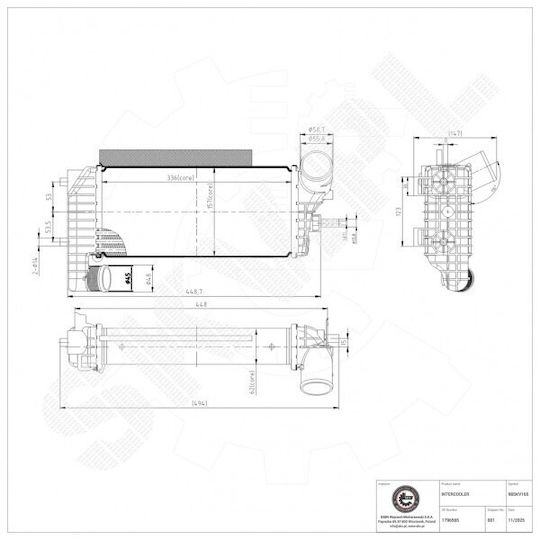Intercooler Ford C-Max Ii Focus Iii Grand C-Max Kuga Ii Tourneo Connect Transit Connect 1796565