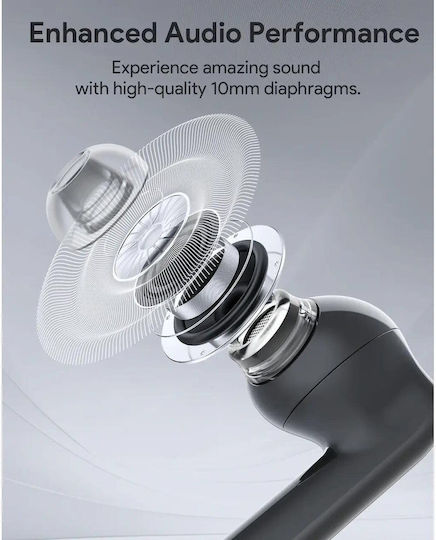 Aukey EP-B2 Earbud Bluetooth Handsfree Ακουστικά με Θήκη Φόρτισης Μαύρα