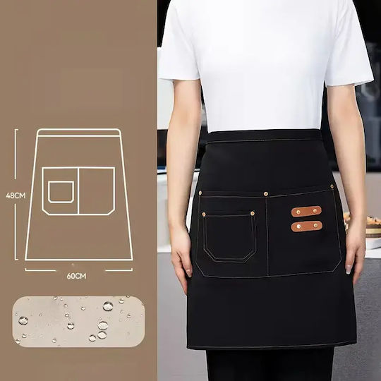 Ποδιά Barista / Bartender / Σερβιτόρου Μαύρη