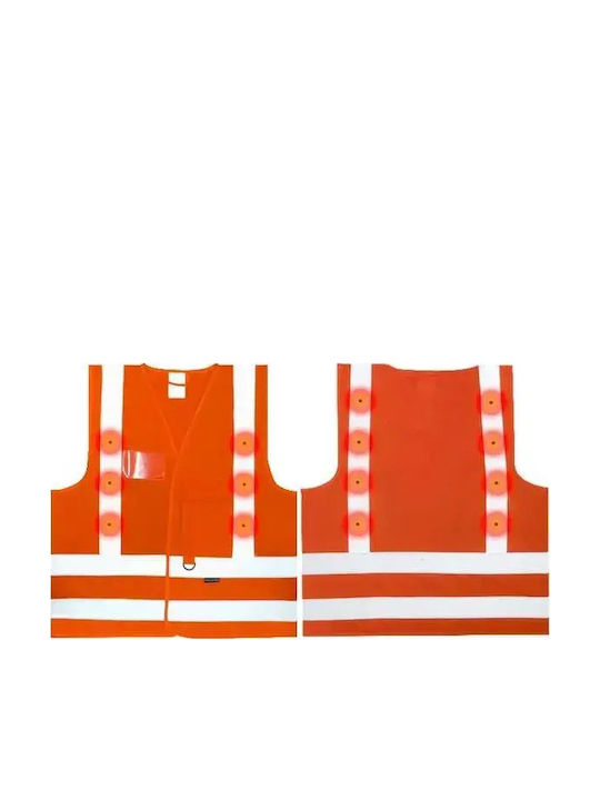 Prolutech Men's Work Vest with Reflective Tapes Yellow