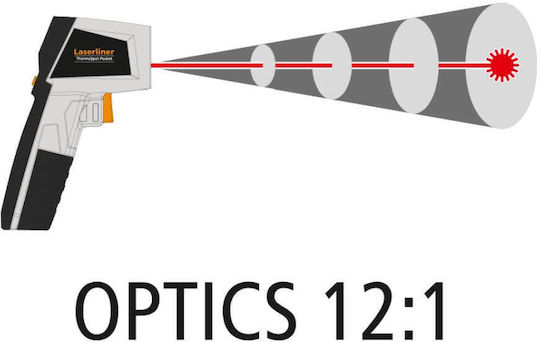 Laserliner Thermospot Infrarot- und Laserthermometer Für Temperaturen Bis 365°C Mit Verhältnis von Abstand zum Ziel 12:1
