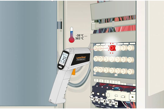 Laserliner Thermospot Infrarot- und Laserthermometer Für Temperaturen Bis 365°C Mit Verhältnis von Abstand zum Ziel 12:1