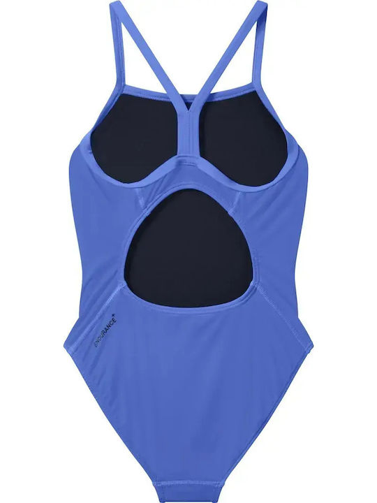Speedo Endurance+ Logo Thinstrap Детски бански Цял Лилав