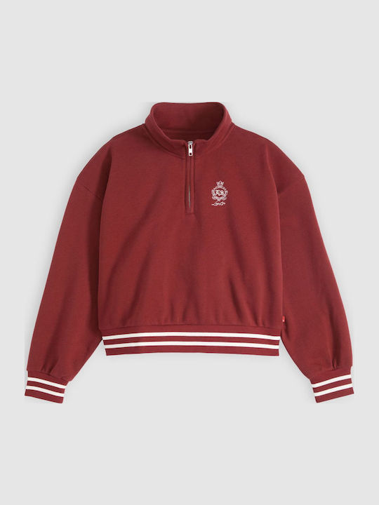 Women's Sweatshirt Cardigan Burgundy