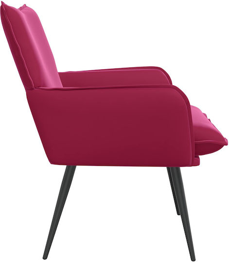 Scaun De Relax Velur Roșu 70x73x83cm