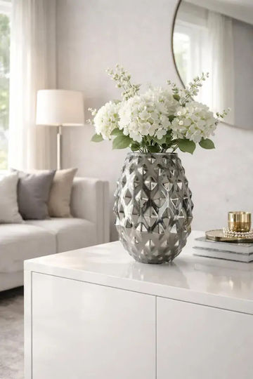 SteweHome Glasvase Silber SteweHome Glasvase Silber