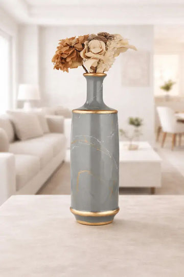 SteweHome Vază Ceramică Gri SteweHome Vază Ceramică Gri