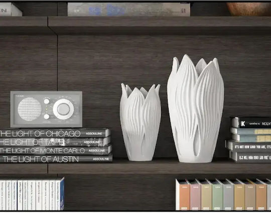 SteweHome Decorative Plastic Grey Vase 20x20xH20cm