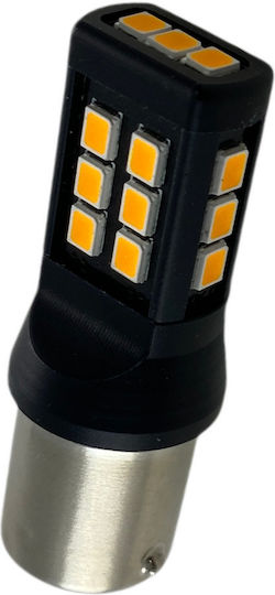 LED Крушка Тип Ba15s 28 SMD LED 2835 Чипсет 10-24V Оранжев 1 бр