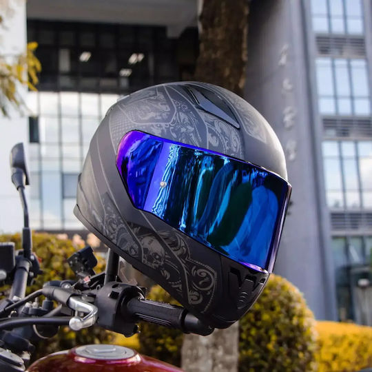 Желатина за Каска Revo Grey Plated Blue Pinlock Ready Ls2 Ff353 Rapid