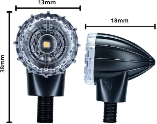 Puternice Super-Bright LED Mini Flash pentru Motocicletă 12v 10mm 2 Buc Ultra-Spike Tc-599
