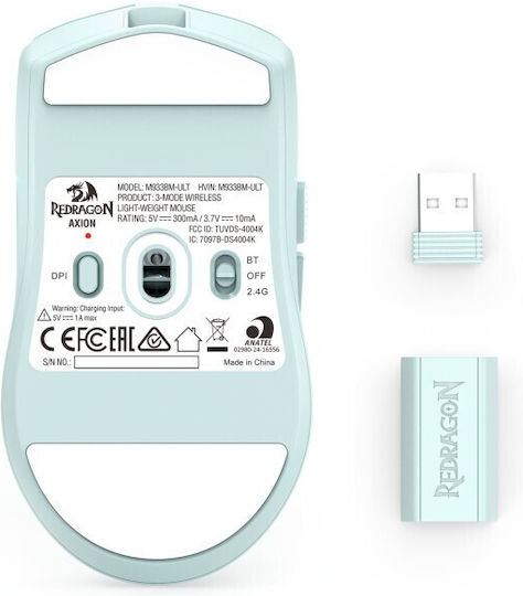 Redragon Axion M933CW-ULT Безжична Геймърска Мишка 45000 DPI Светлосиня
