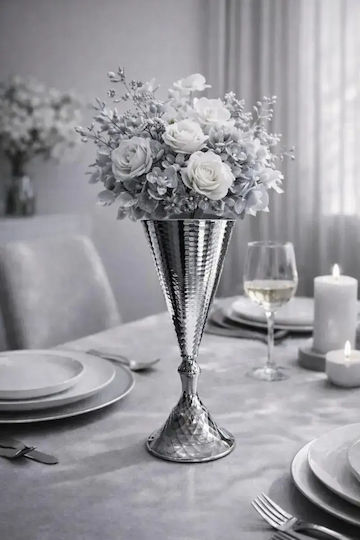 SteweHome Decorative Vase Metallic
