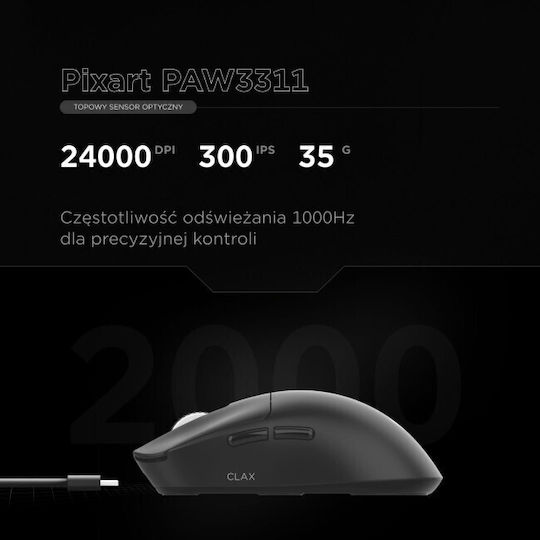 Rampage Kabellose Gaming Maus 24000 DPI Schwarz