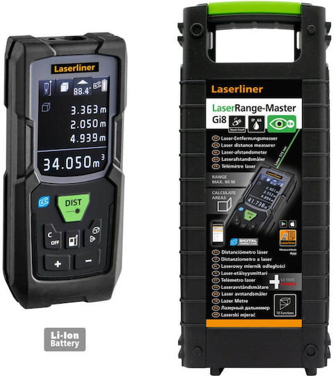 Laserliner Laser Entfernungsmesser LaserRange-Master Gi8 Pro mit Messbereich 0,05m-80m