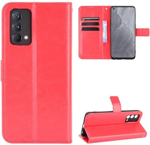 Support Base View Wallet Synthetic Leather Red (Realme GT Master)