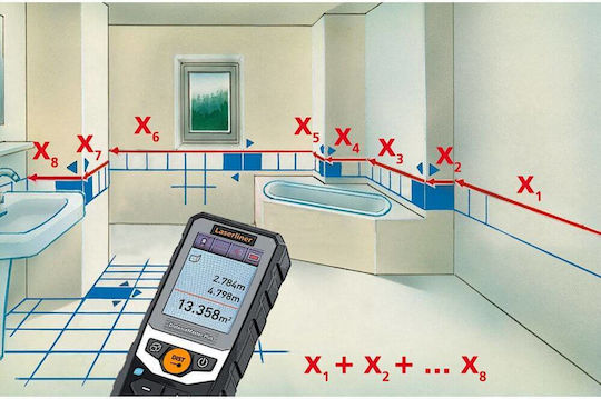 Laserliner Laser Entfernungsmesser DistanceMaster Plus 80 Bluetooth mit Messbereich 0,1m-80m