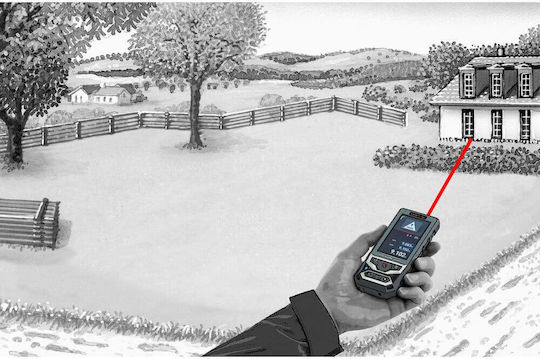 Laserliner Laser Entfernungsmesser DistanceMaster LiveCam Bluetooth mit Messbereich 0,2m-150m