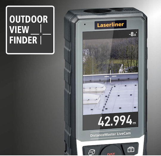 Laserliner Laser Entfernungsmesser DistanceMaster LiveCam Bluetooth mit Messbereich 0,2m-150m