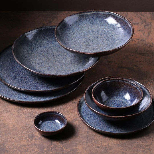 Porto Brasil Blue Ceramic Dinnerware Set 18pcs