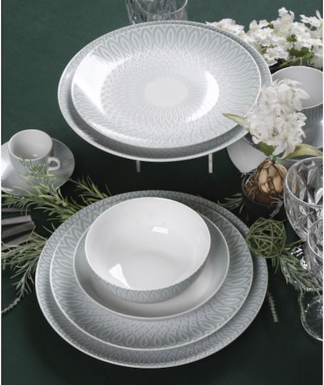 Cryspo Trio Turquoise Porcelain Dinnerware Set 40pcs