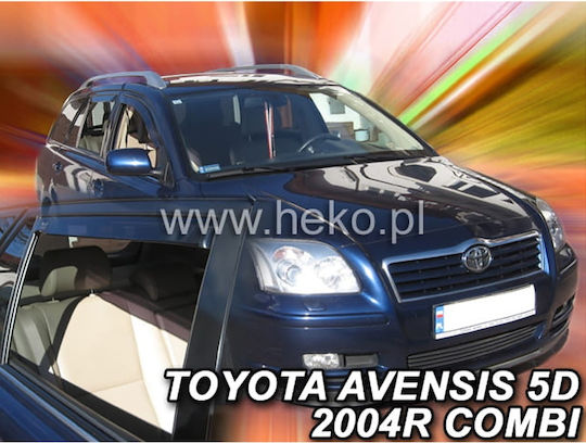 Heko Set of Windbreakers Front and Rear Car Dark Fime for Toyota Avensis 4pcs