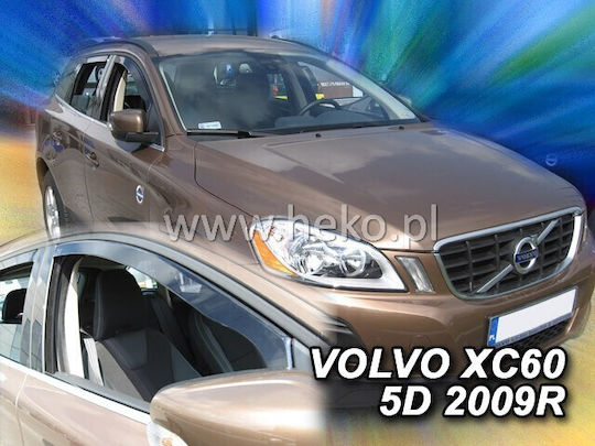 Heko Set of Windbreakers Front and Rear Car Dark Fime for Volvo XC 90 4pcs