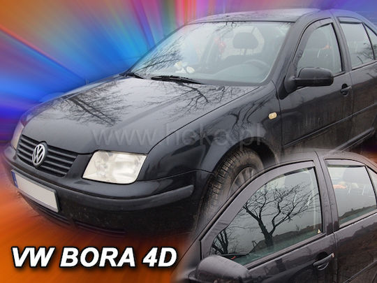 Heko Set of Windbreakers Front and Rear Car Dark Fime for Volkswagen Bora 4pcs