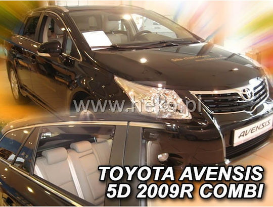 Heko Set of Windbreakers Front and Rear Car Dark Fime for Toyota Avensis 4pcs