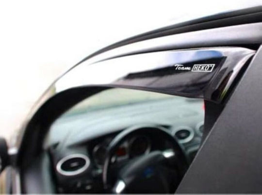 Heko Set of Windbreakers Front Car Dark Fime for Volkswagen Caddy 2pcs