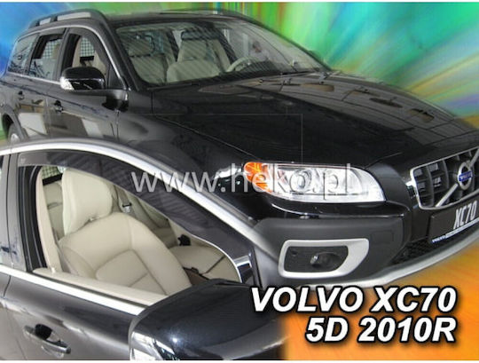 Heko Set of Windbreakers Front Car Dark Fime for Volvo S80 2pcs