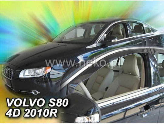 Heko Set of Windbreakers Front Car Dark Fime for Volvo S80 2pcs