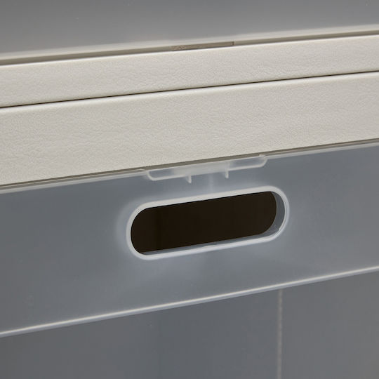 5Five Fabric Storage Box with Lid Grey 30.5x30.5x91cm