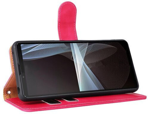Support Base View Wallet Synthetic Leather Fuchsia (Xperia 10)