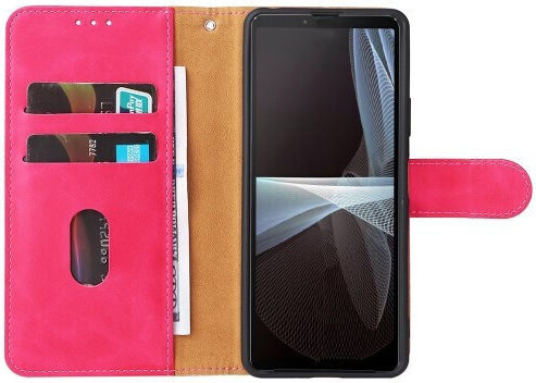 Support Base View Wallet Synthetic Leather Fuchsia (Xperia 10)