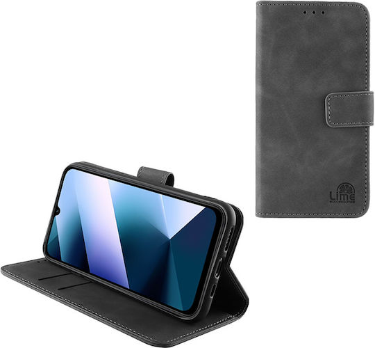 Lime Essential Magnet Book Δερματίνης Γκρι (Redmi 15C)